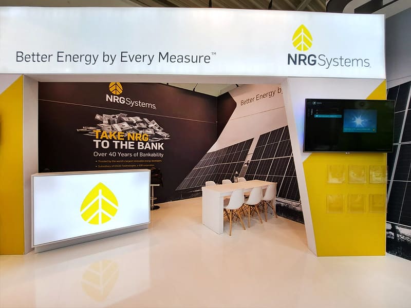 Messestand von NRG Systems, München