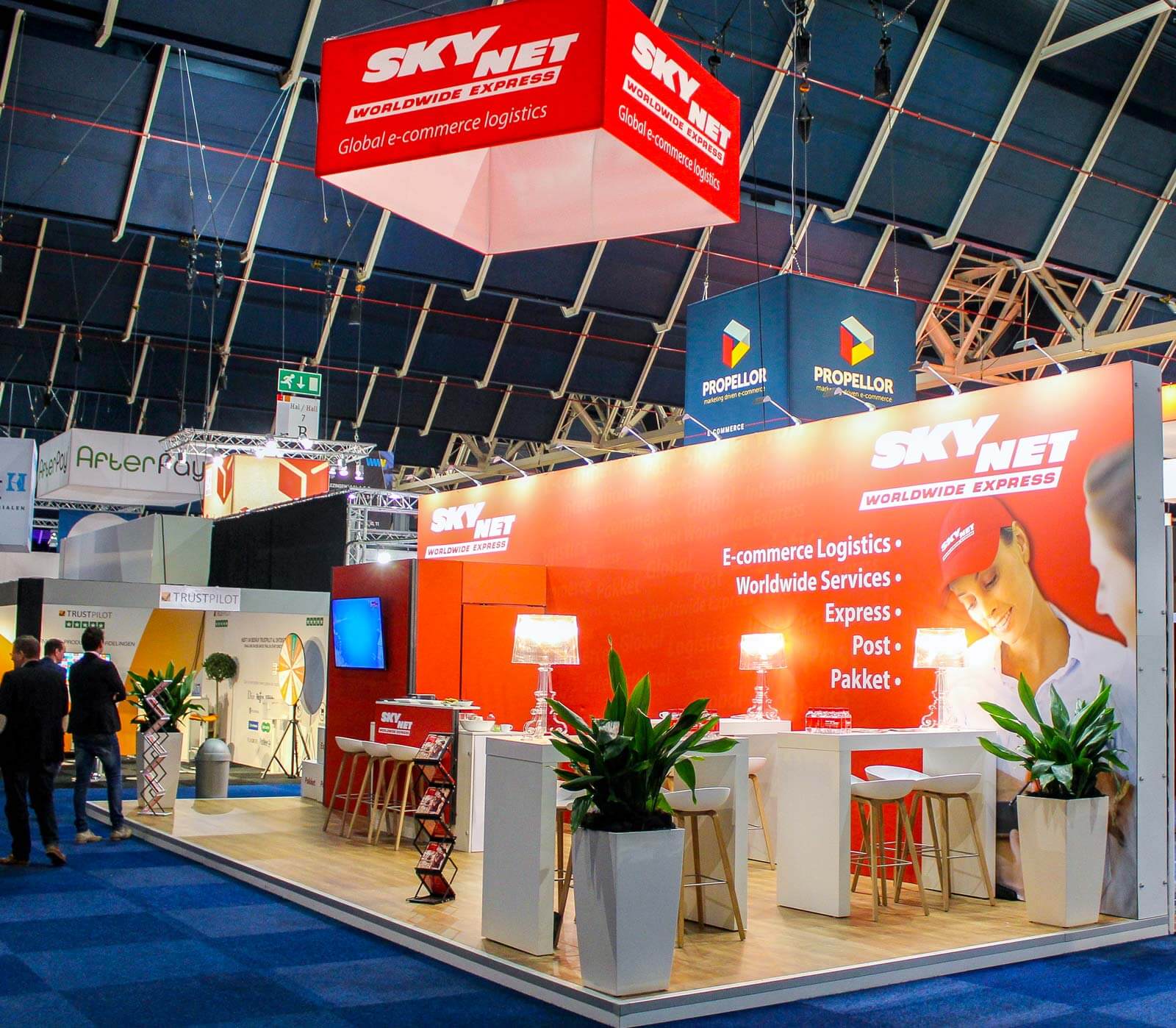 Messestand von SkyNet Worldwide Express