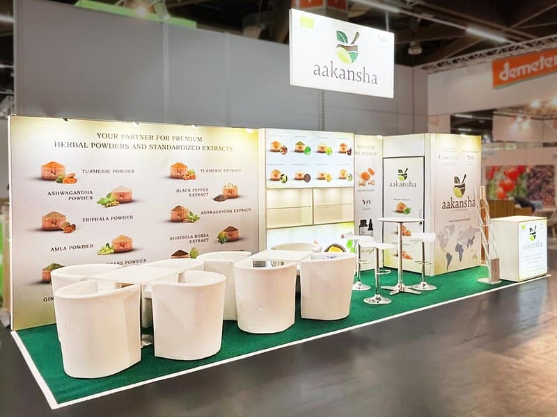 Messestand von AKANSHA NATURPRODUKTE GMBH