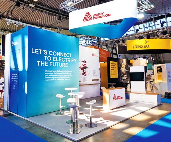 Messestand von Avery Dennison - Battery Show 2024, Stuttgart