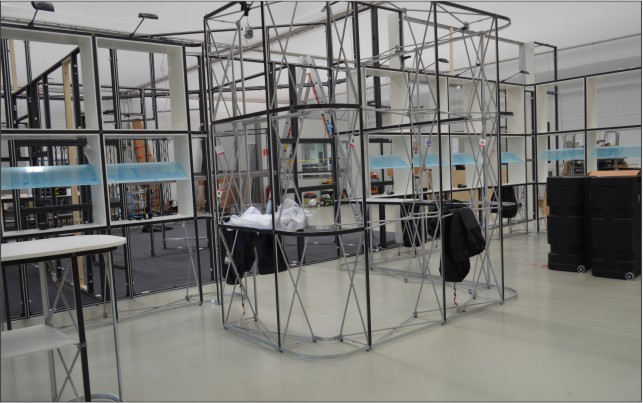 Messestand Vorab-Montage
